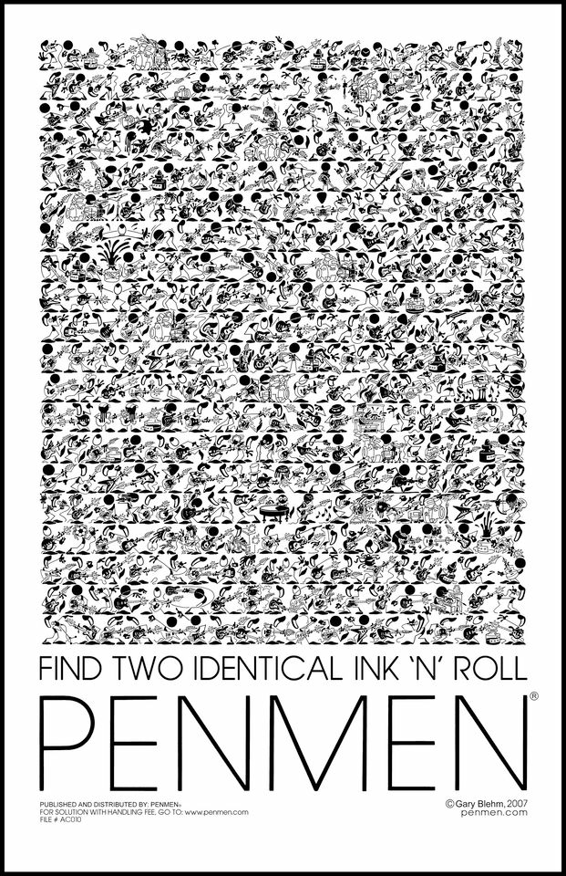 Rock n Roll themed PENMEN poster by artist Gary Blehm the Penman
