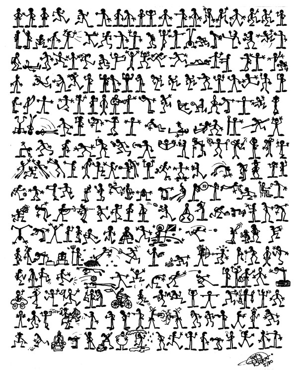 The first PENMEN poster 1980. Copyright Gary Blehm. All Rights Reserved.